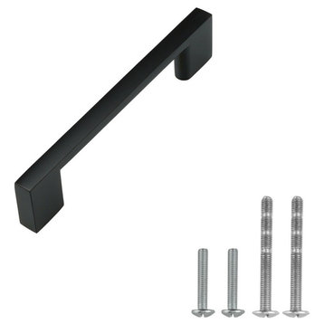 Matte Black Handle Pull 3-3/4" (96mm) Hole Centers, 4-3/4" Overall Length