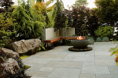 Patio - contemporary patio idea in Vancouver with no cover