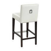 Leather Stool, Ivory, Counter 26"