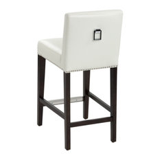 ARTEFAC - Leather Stool, Ivory, Counter 26" - Bar Stools and Counter Stools