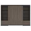 Orion  118W Full Murphy Bed And 2 Shelving Units With Drawers (119W) In Bark...