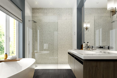 Photo of a contemporary bathroom in Cardiff.