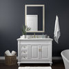 Glacis Transitional Bathroom Mirror With Frame, Champagne Silver