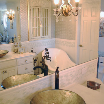 Master bath showing reflections for small area details