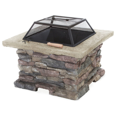 GDF Studio Tundra Square Fire Pit