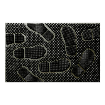 Rubber Shoe Pad Mat, Black, 24"x36"