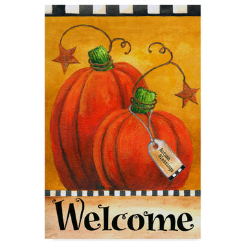 Melinda Hipsher 'Pumpkin Autumn Welcome' Canvas Art, 19"x12"