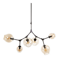 Javier Six-Light Pendant Lamp | Black - Pendant Lighting