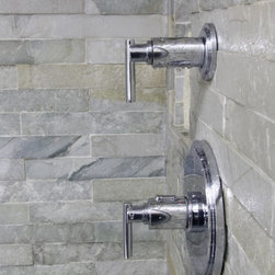 Island Stone Himachal White Strip Tile Bath - Tile