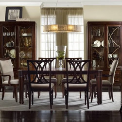 Palisade 7 PC Rectangle Dining Set and Two Display Cabinets - Dining Sets