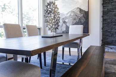 Example of a dining room design in Edmonton