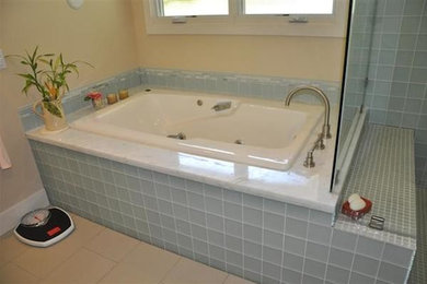 Bathroom - bathroom idea in San Diego with blue walls