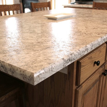 Realistic Granite Patterned Laminate Countertops in a Traditional Fargo Kitchen