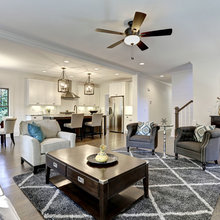 main level - open floor plan layout concept