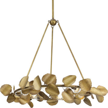 Laurel Collection 6-Light Transitional Chandelier, Gold Ombre
