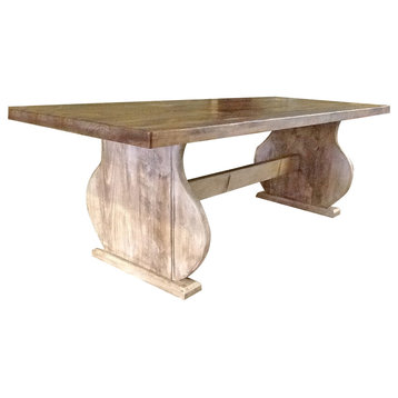 American Hand Crafted Rustic Dining Table, "Plymouth" Rustic Wood Dining Table