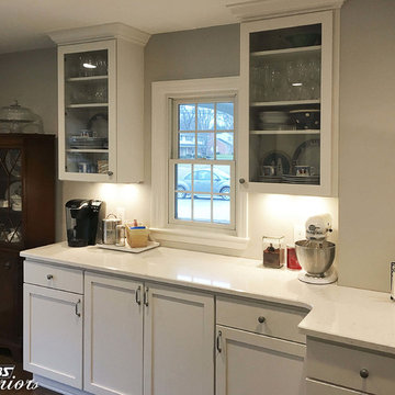 Traditional Kitchen with Island-Table Hybrid