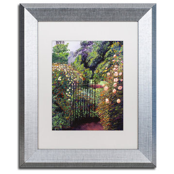 Glover 'Quiet Garden Entrance' Art, Silver Frame, 11"x14", White Matte