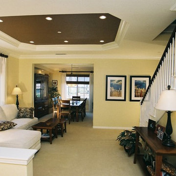 Coffer in New Ceiling Over Living Room