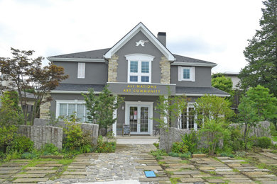 Photo of a two-storey exterior in Tokyo Suburbs.