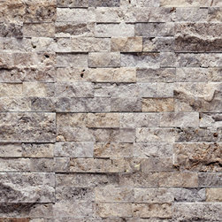 Silver Split 3D Stack - Wall And Floor Tile