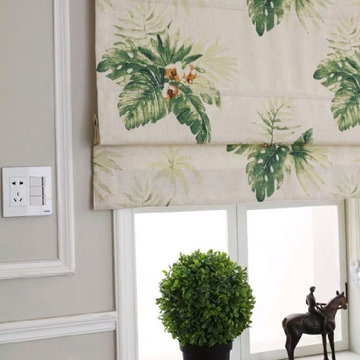 Plant Design Quick Fix Washable Roman Window Shades Flat Fold
