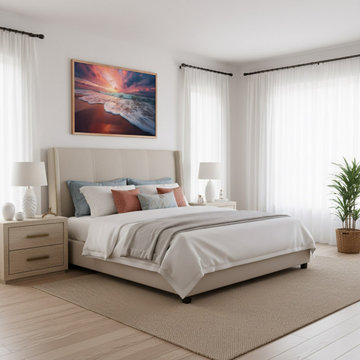 Golden Horizon Modern Style Wall Art