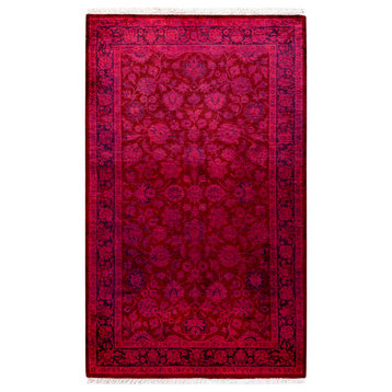 Fine Vibrance, One-of-a-Kind Hand-Knotted Area Rug Pink, 3' 1" x 5' 2"