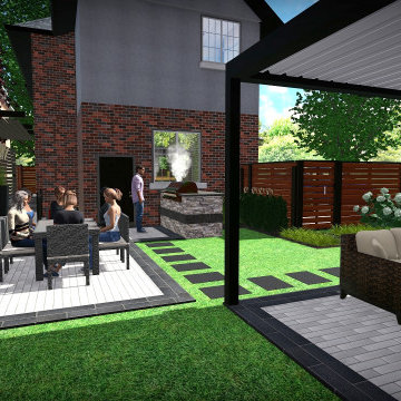 Downtown Toronto Contemporary Backyard