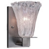 Apollo Wall Sconce Fluted, Graphite, Fluted Italian Ice