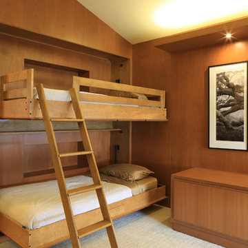 Asian Influence Home Office and Guest Bedroom with En Suite Bathroom