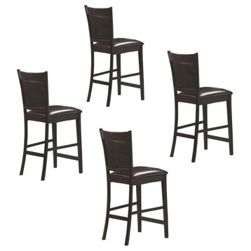 (Set of 4) 24" Counter Stool in Cappuccino