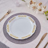6 Glittered 13" Round Faux Leather Placemats