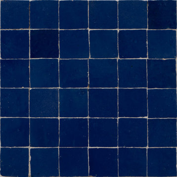 Handmade Mosaic Tile, Royal Blue, 12"x12"Panel
