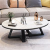 Gold/Black/White/Grey Marble Nordic Coffee Table For Living Room, Black + White, L47.2"