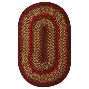 Homespice Decor Cider Barn  Jute Braided Rug 27" x 45" (Oval)