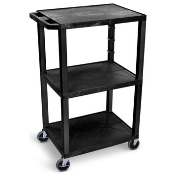 42"H 3-Shelf Utility Cart -With Electric