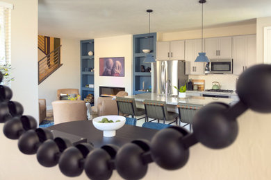 Inspiration for a modern dining room remodel in Las Vegas