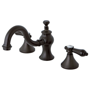 Widespread Bathroom Faucet, Brass Pop-Up, Oil Rubbed Bronze