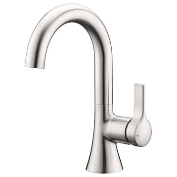 Luxier BSH11-S Single-Handle Bathroom Faucet with Drain, Brushed Nickel