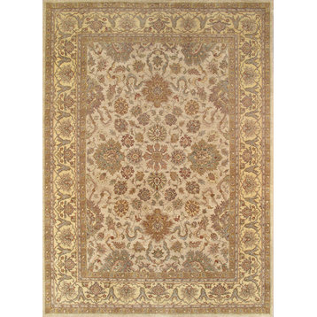 Agra Collection Hand-Knotted Lamb's Wool Area Rug, 10'x13'10"