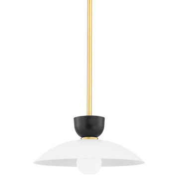 Whitley 1-Light Small Pendant Aged Brass
