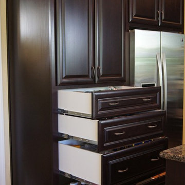 Pantry Modified to Have Large Drawers