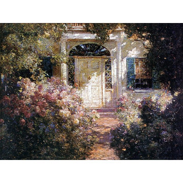 Tile Mural Doorway and Garden By Abbott Fuller Graves, 6"x8", Matte