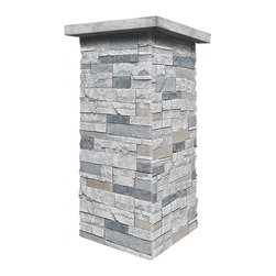C135-DURANGO STACKED STONE VENEER COLUMN WRAP (CAPS SOLD SEPARATELY) - Wall Panels