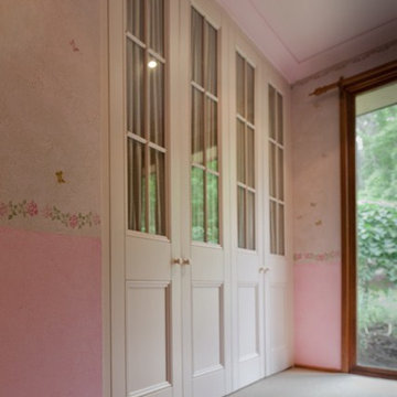 Panelled doors with glass panes