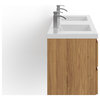 The Beacon Bathroom Vanity, Double Sink, 84", Natural Oak, Wall Mounted