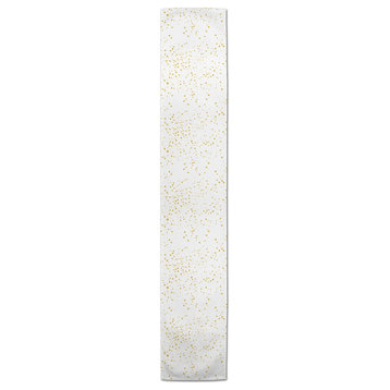 White And Gold Stars 16x90 Table Runner