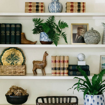 Bookshelf Styling in Historic Family Home in Kenilworth