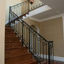 wrought iron courtyard stairs